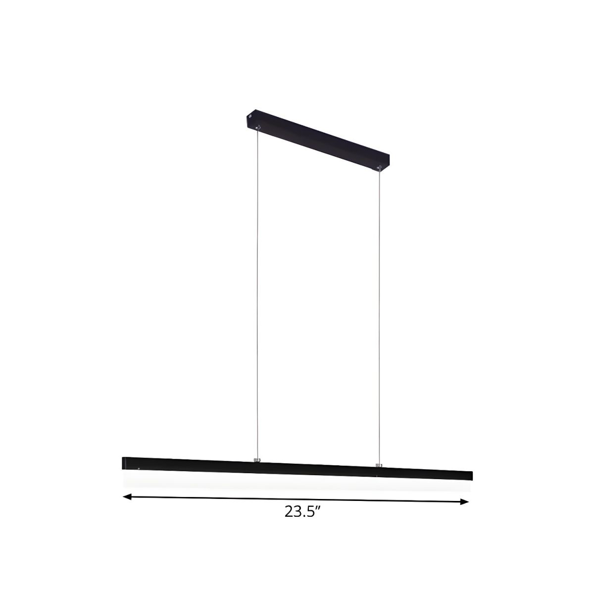 Refined Acrylic Bar Pendant in Matte Black