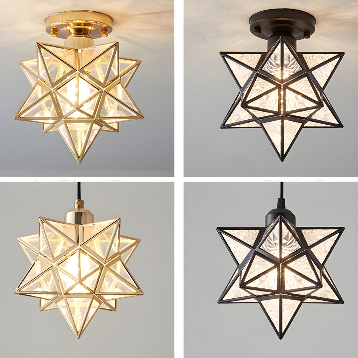 Colonial Star Semi-Flush Mount