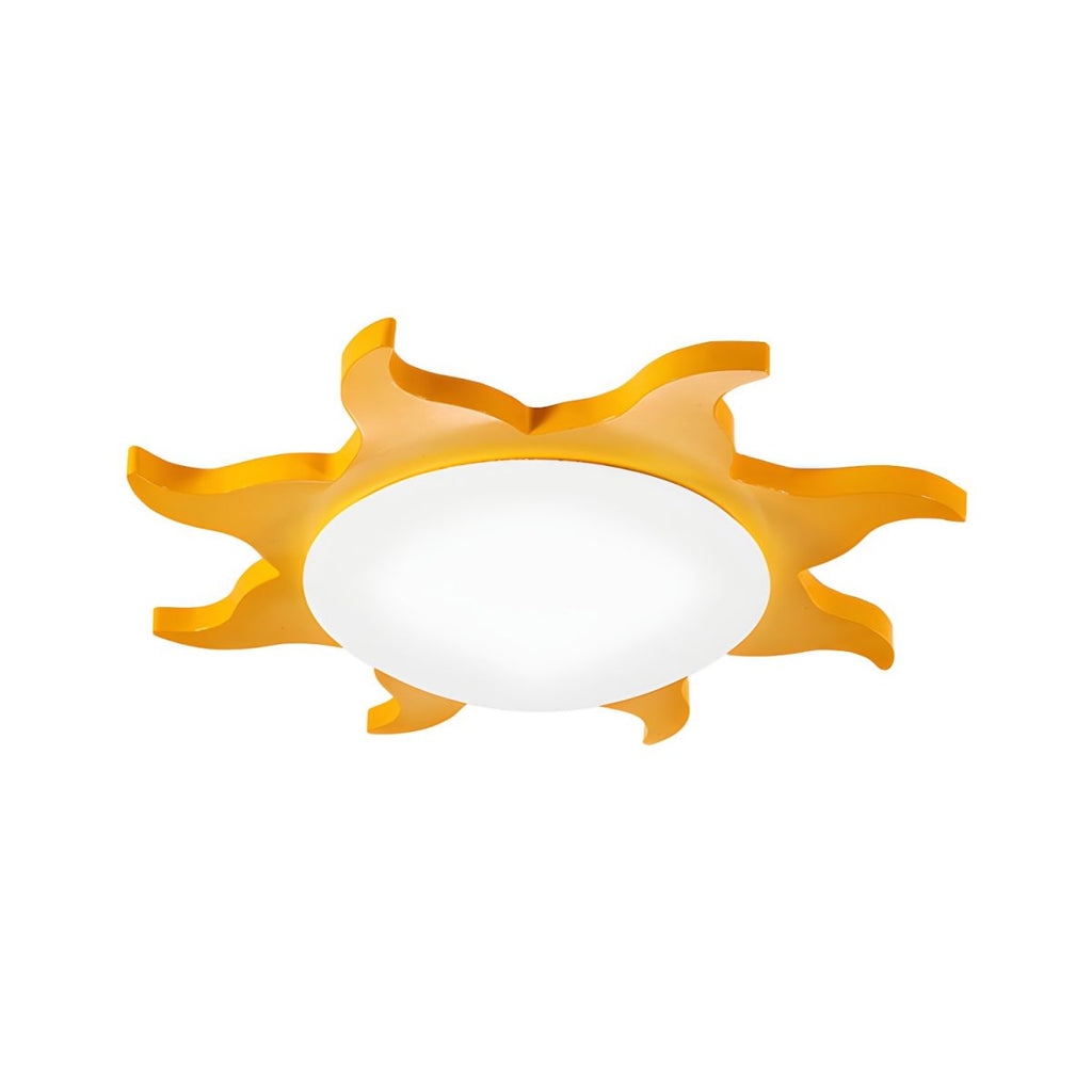 Playful Sun Halo Flush Ceiling Light