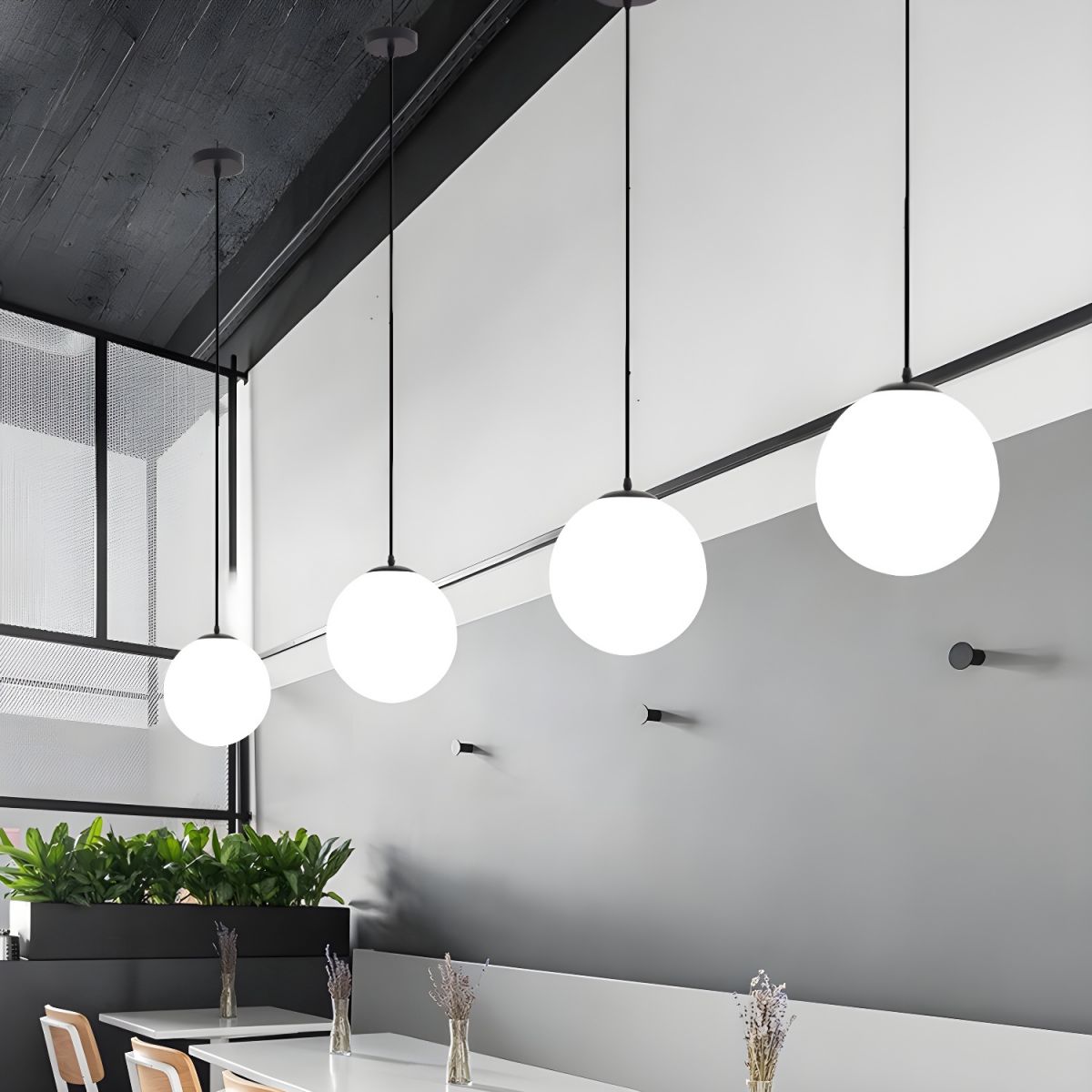 Sphere Globe Pendant Light Fixture