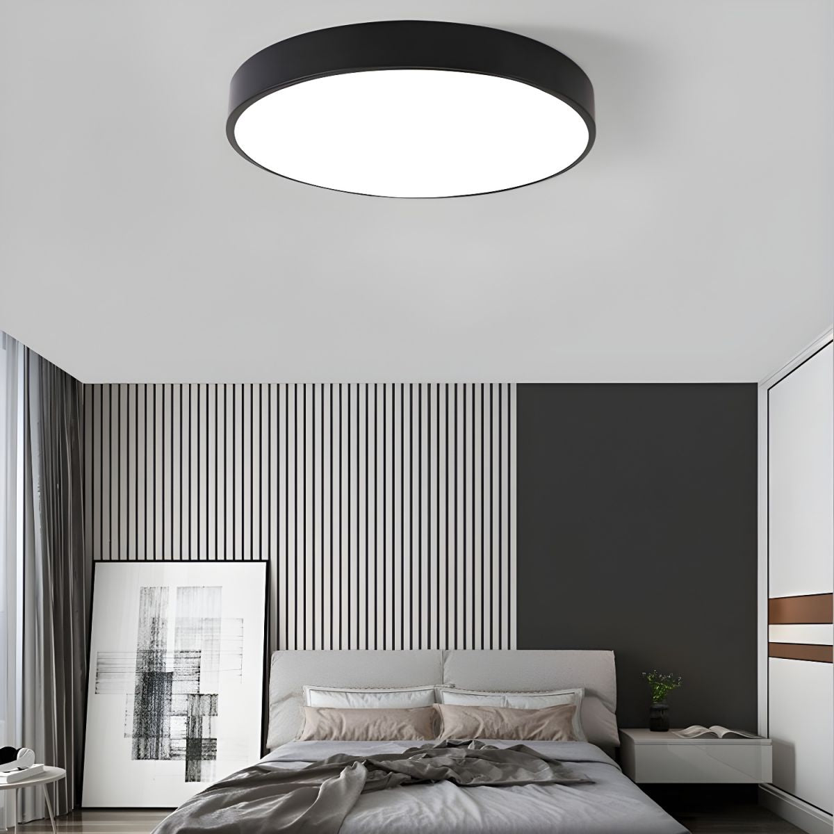 Sculpted Nordic Halo Ceiling Light