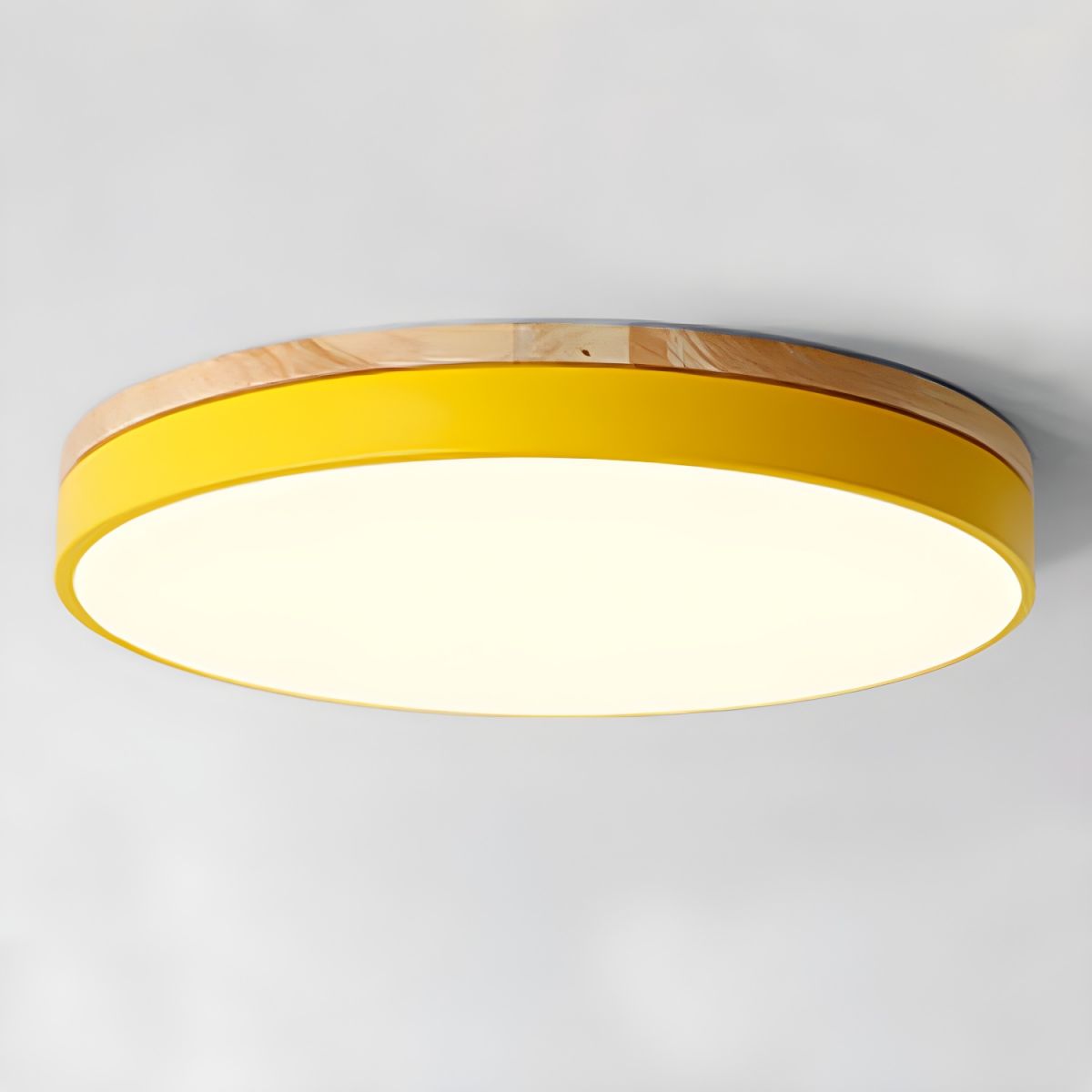 Nordic Wooden Round Flush Mount Ceiling Light