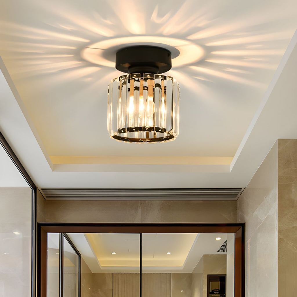 Geometric Crystal Prism Flush Mount