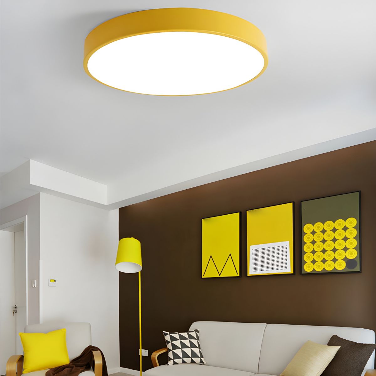 Sculpted Nordic Halo Ceiling Light