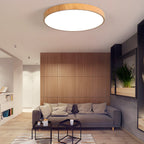 Minimalist Nordic Wood Halo Ceiling Sculpture
