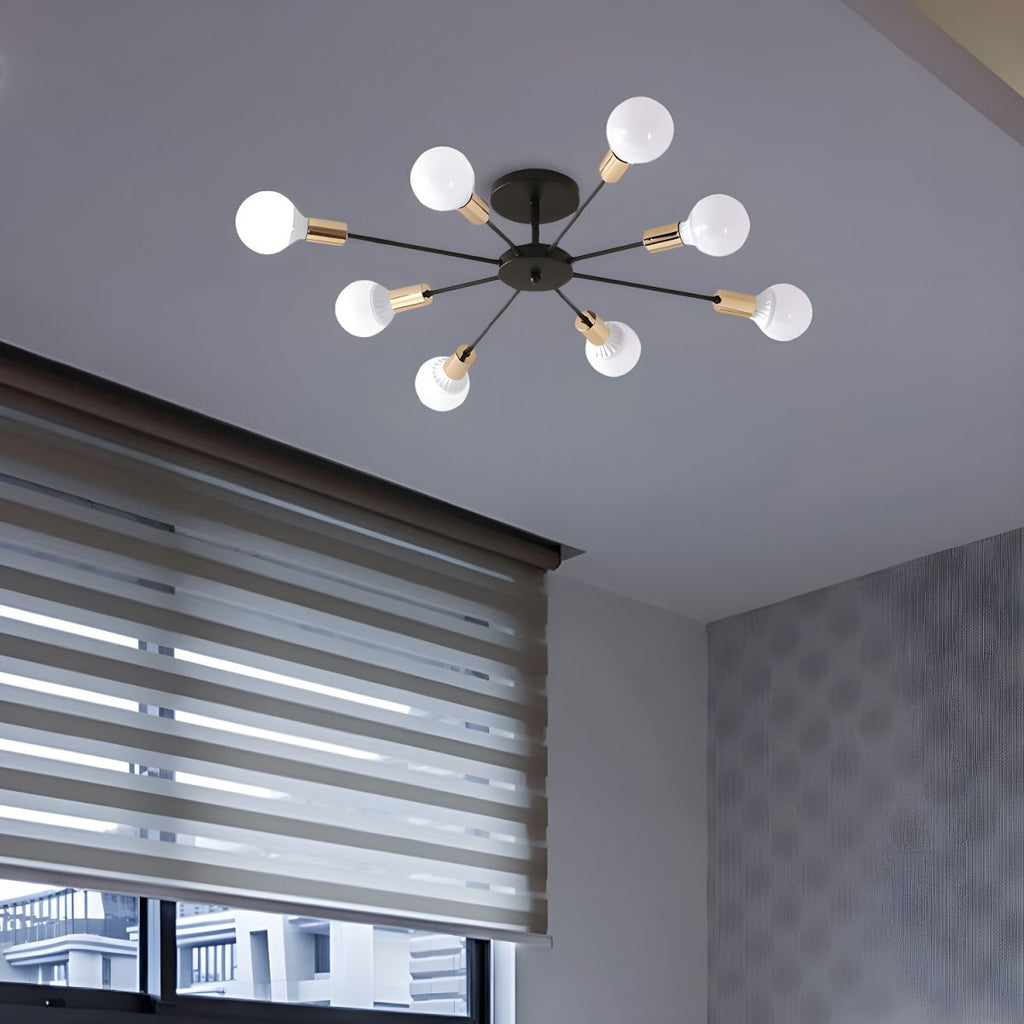 Artisan Black Gold Sputnik Ceiling Light