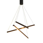 Minimalist Black Stick Cascade Chandelier