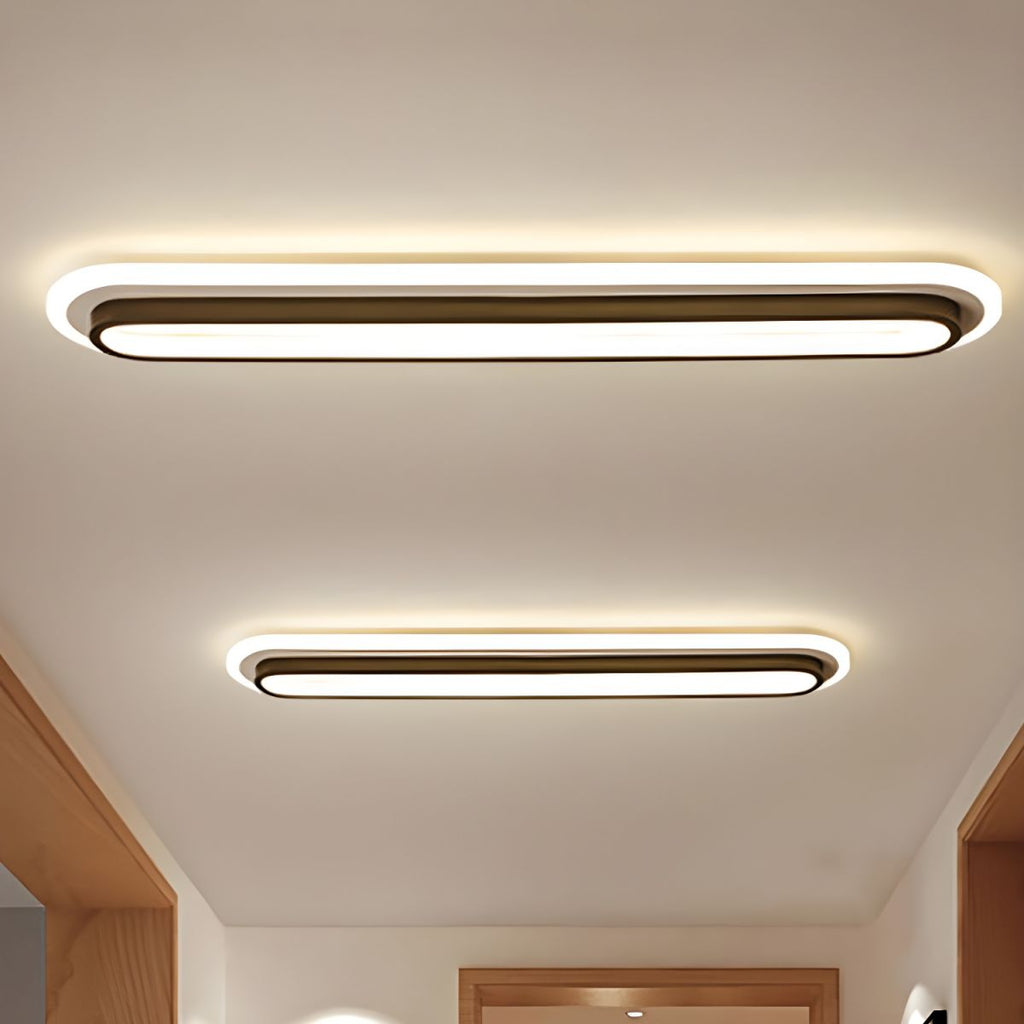 Oval Flush Light with Acrylic Glow