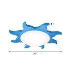Playful Sun Halo Flush Ceiling Light