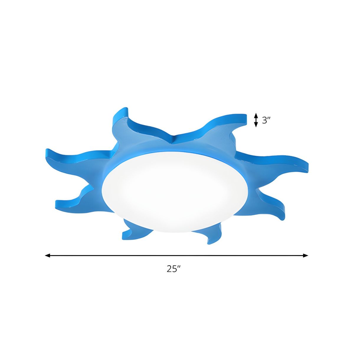 Playful Sun Halo Flush Ceiling Light