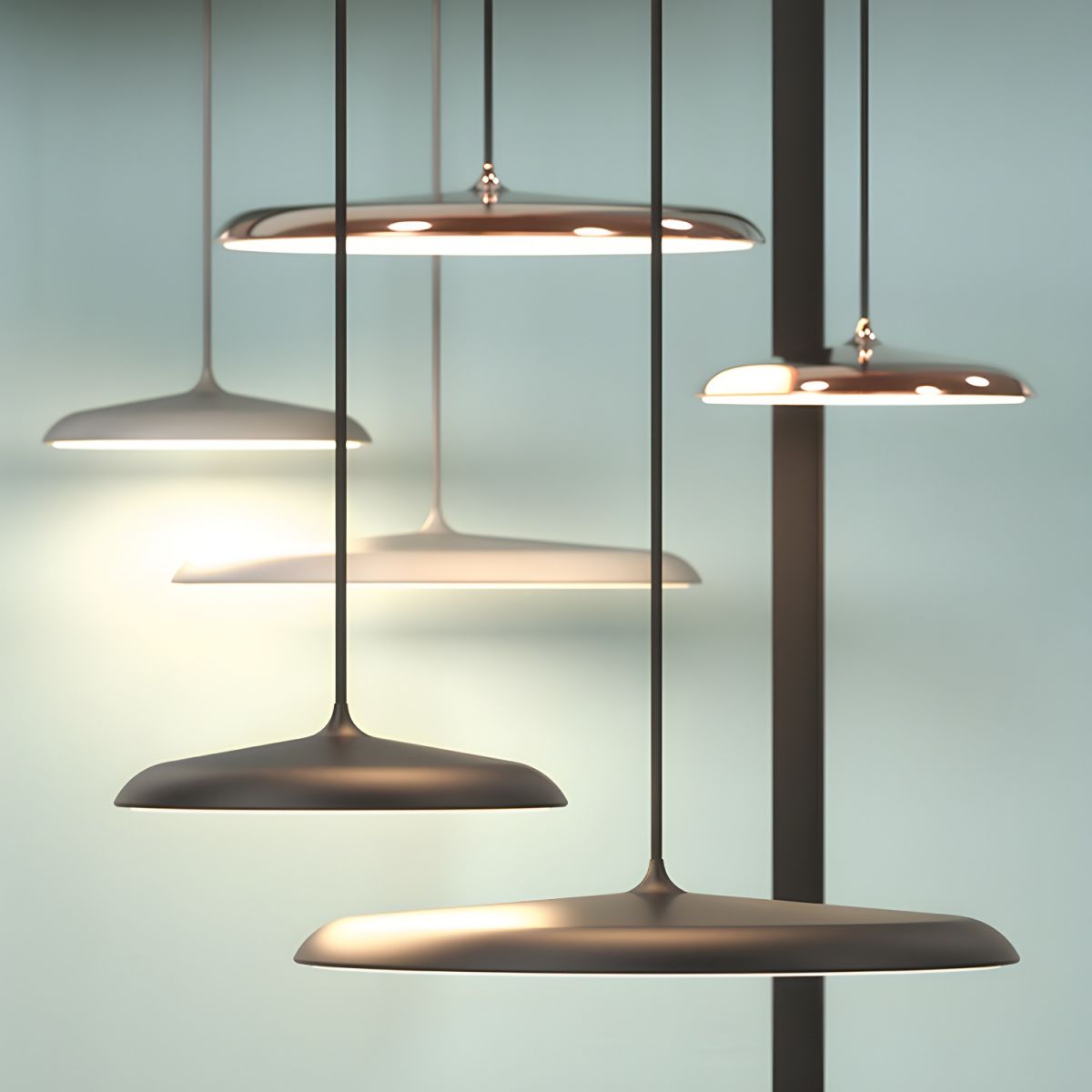 Contemporary Macaron Halo Ceiling Pendant