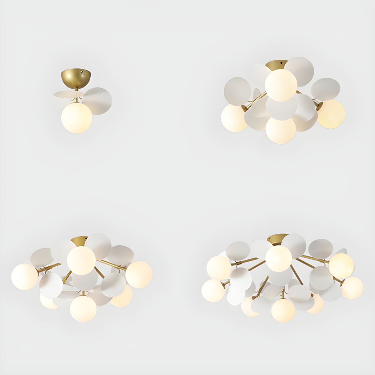 Modern Sputnik Semi Flush Mount Ceiling Light