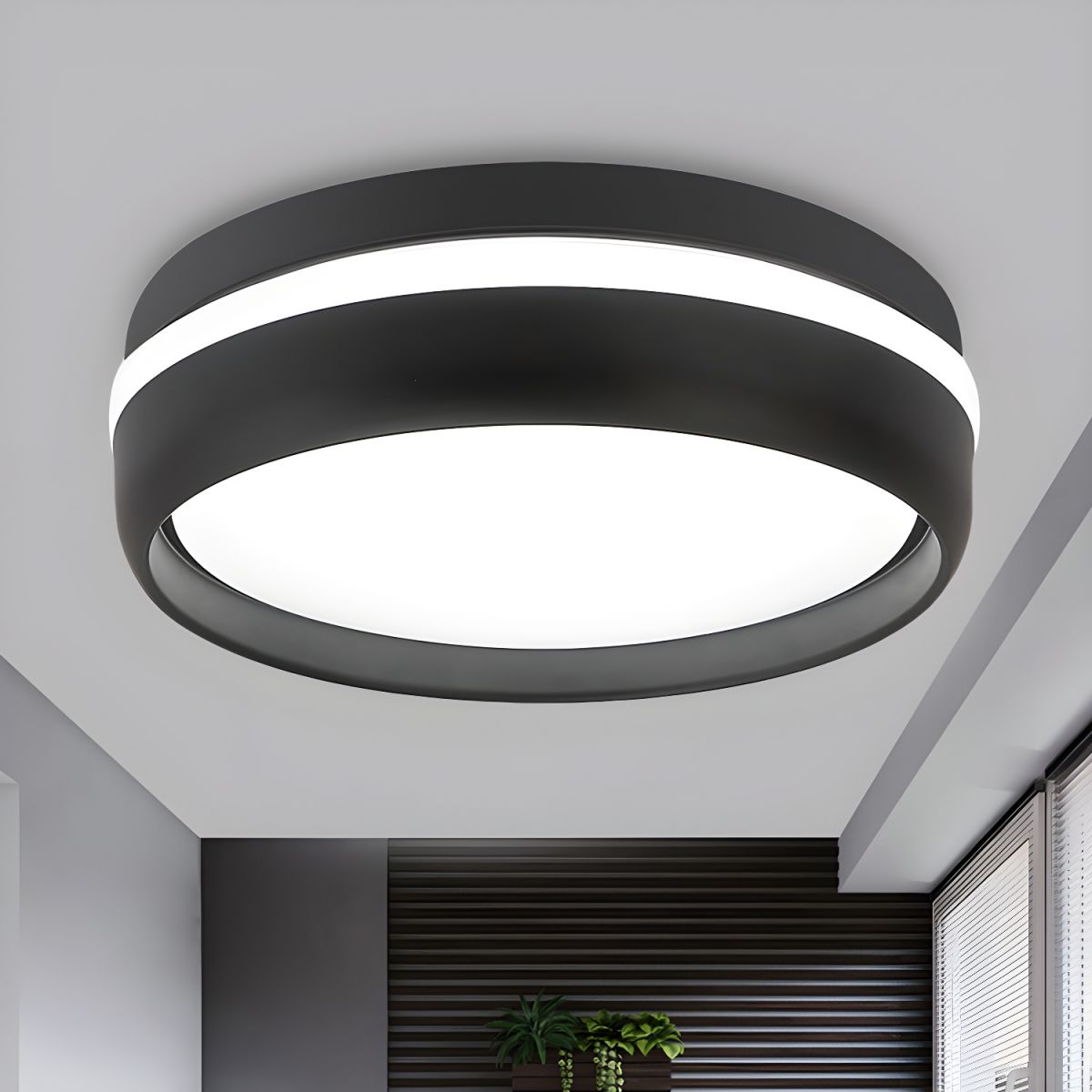 Modern Drum Flush Mount Ceiling Light