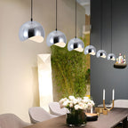Modern Sculptural Wave Dome Metal Pendant