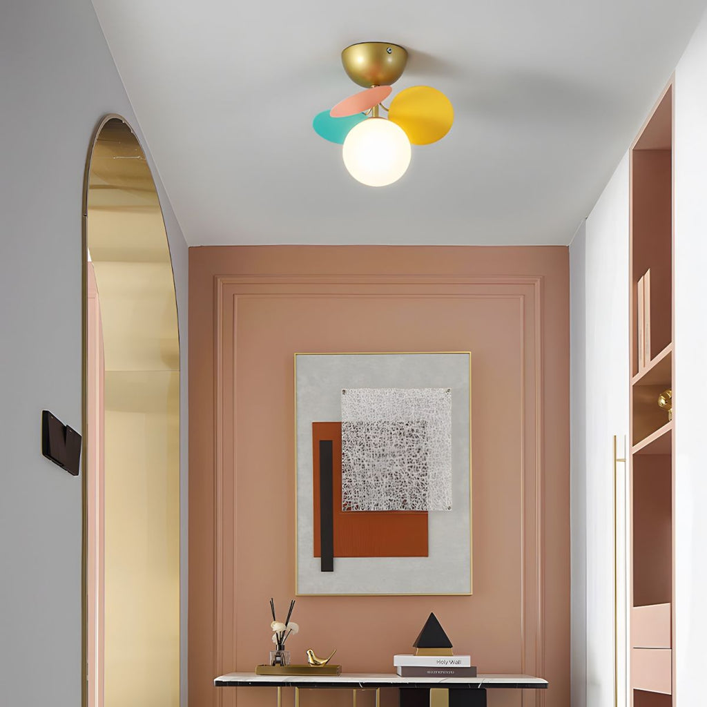 Modern Sputnik Semi Flush Mount Ceiling Light