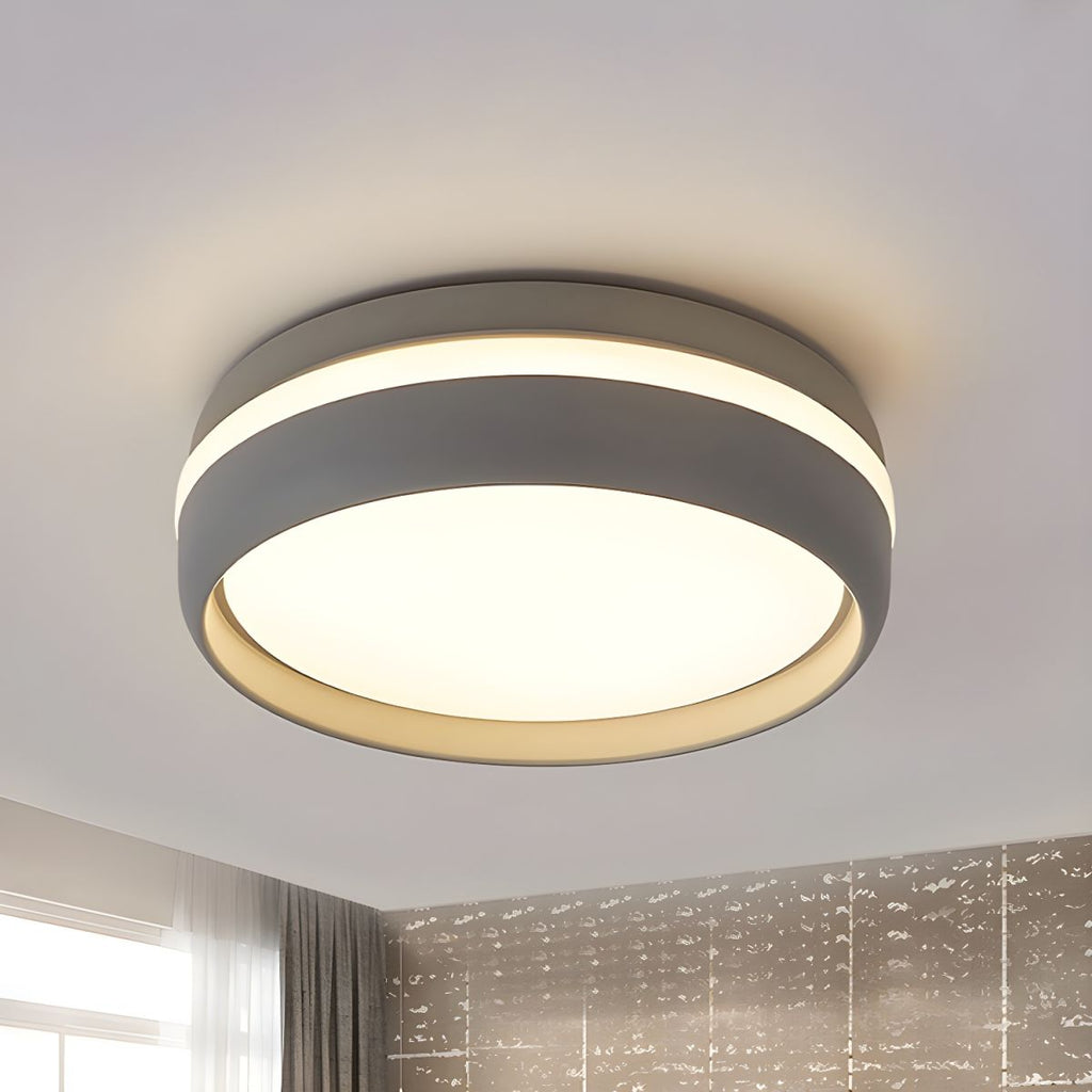 Modern Drum Flush Mount Ceiling Light