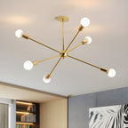 Sculpted Gold Metal Chandelier