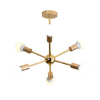 Sculpted Gold Metal Chandelier