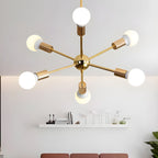 Sculpted Gold Metal Chandelier