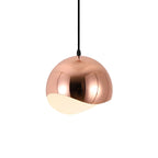 Modern Sculptural Wave Dome Metal Pendant