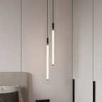 Sleek Black White Acrylic Tube Pendant
