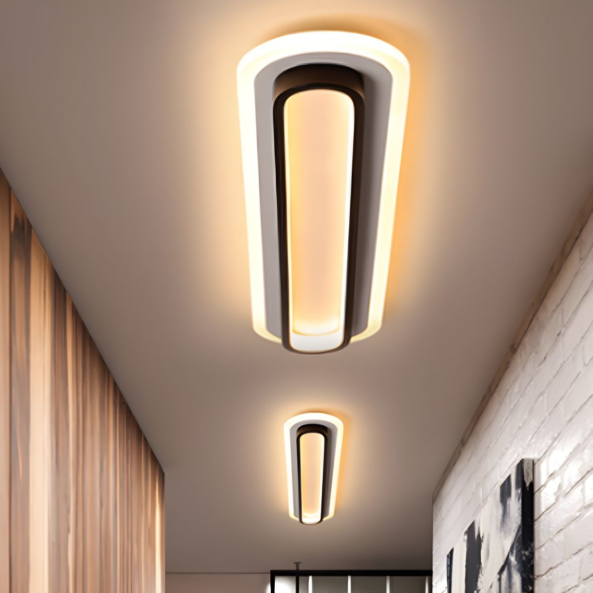 Oval Flush Light with Acrylic Glow