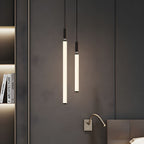 Sleek Black White Acrylic Tube Pendant