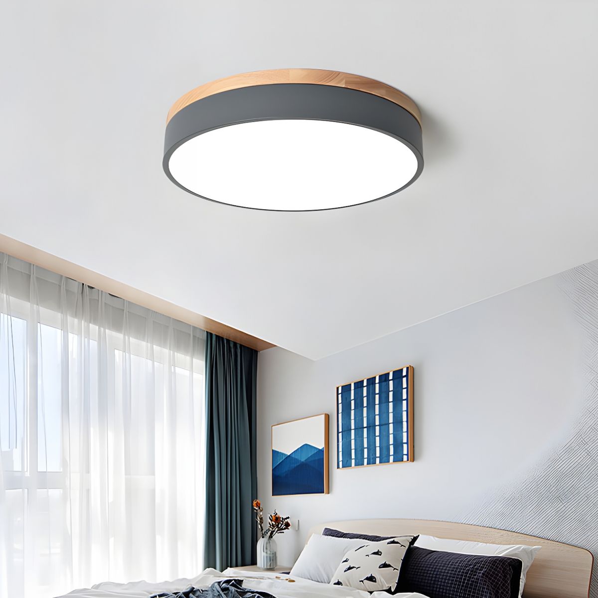 Modern Macaron Drum Ceiling Light