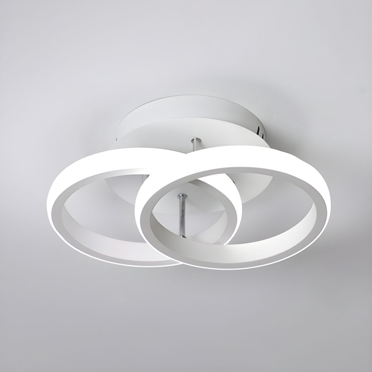 Modern Metal Semi Flush Mount Ceiling Lamp