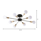 Artisan Black Gold Sputnik Ceiling Light