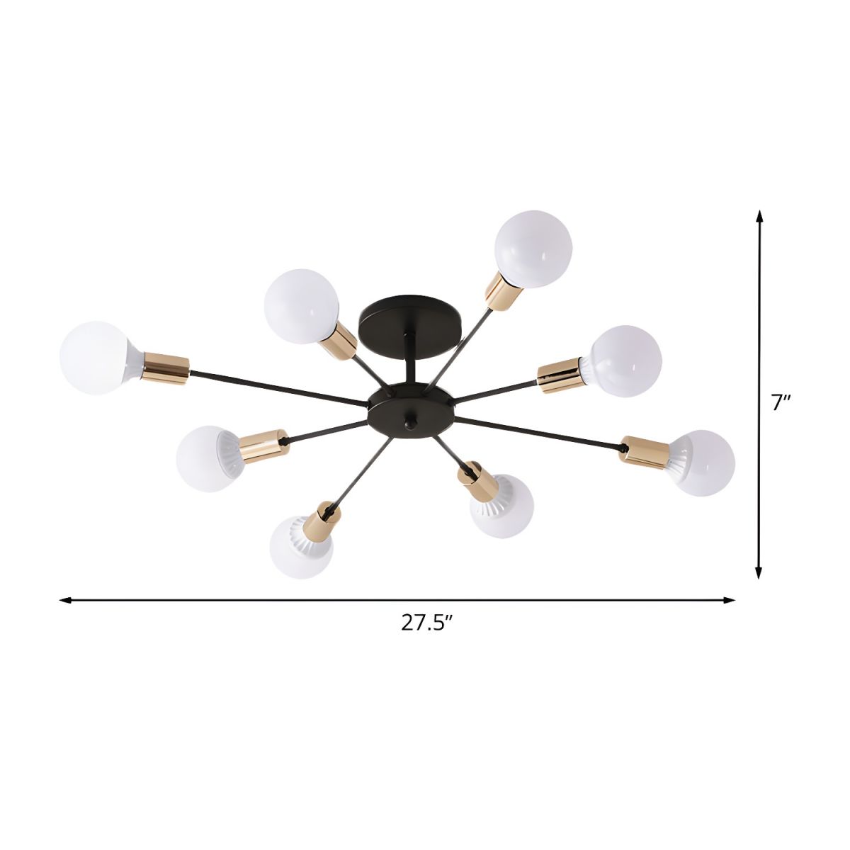 Artisan Black Gold Sputnik Ceiling Light