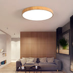 Minimalist Nordic Wood Halo Ceiling Sculpture