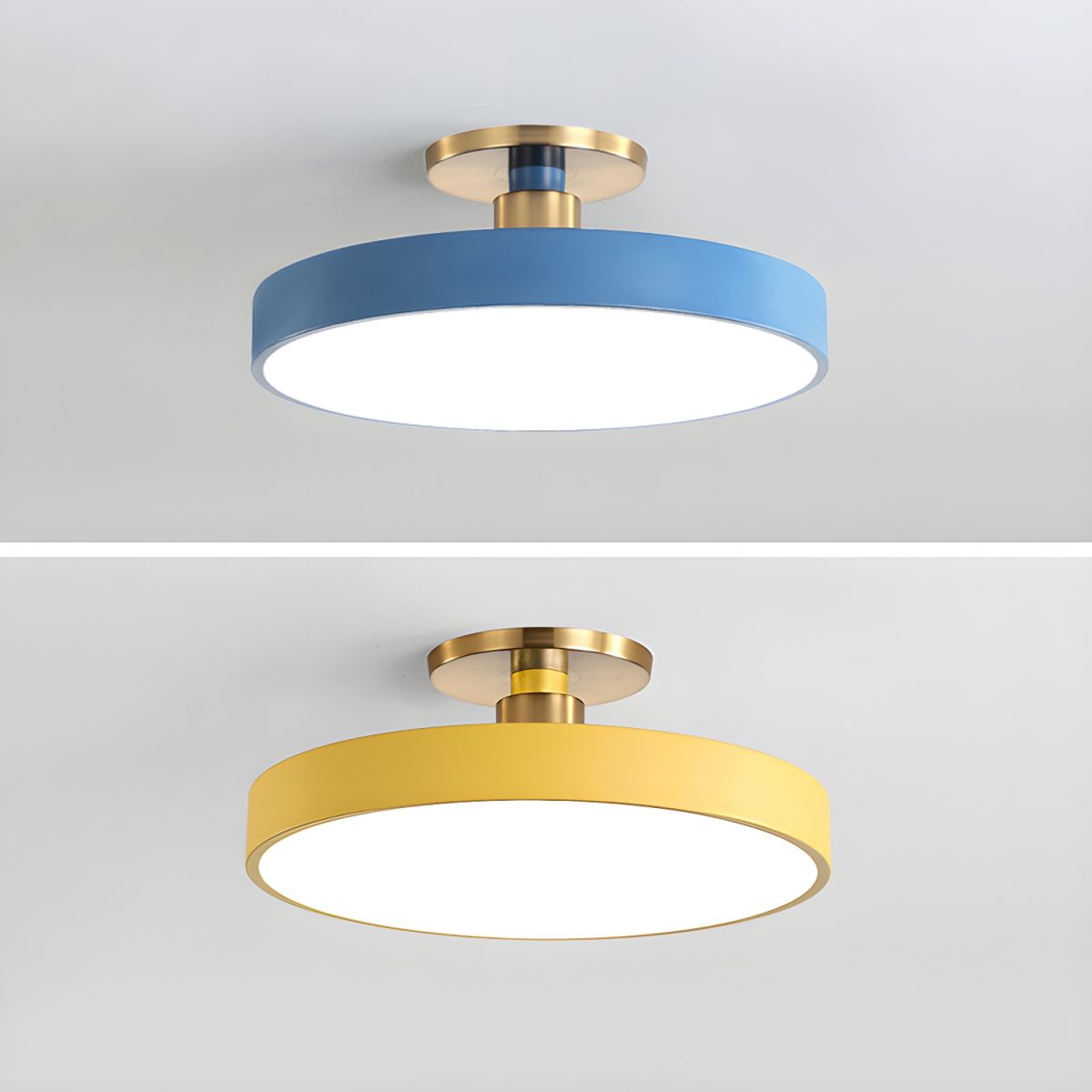 Modern Macaron Semi Flush Mount