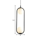 Modern White Globe Pendant Ceiling Glow