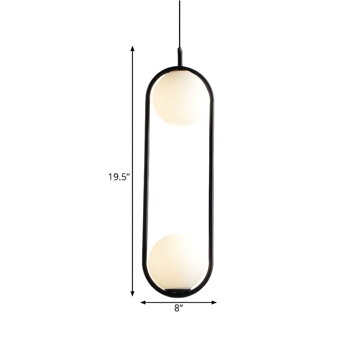 Modern White Globe Pendant Ceiling Glow