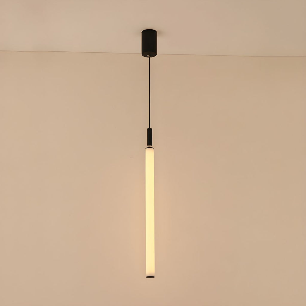 Sleek Black White Acrylic Tube Pendant