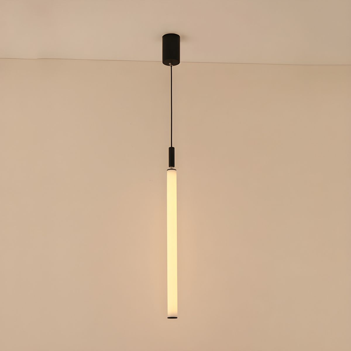 Sleek Black White Acrylic Tube Pendant