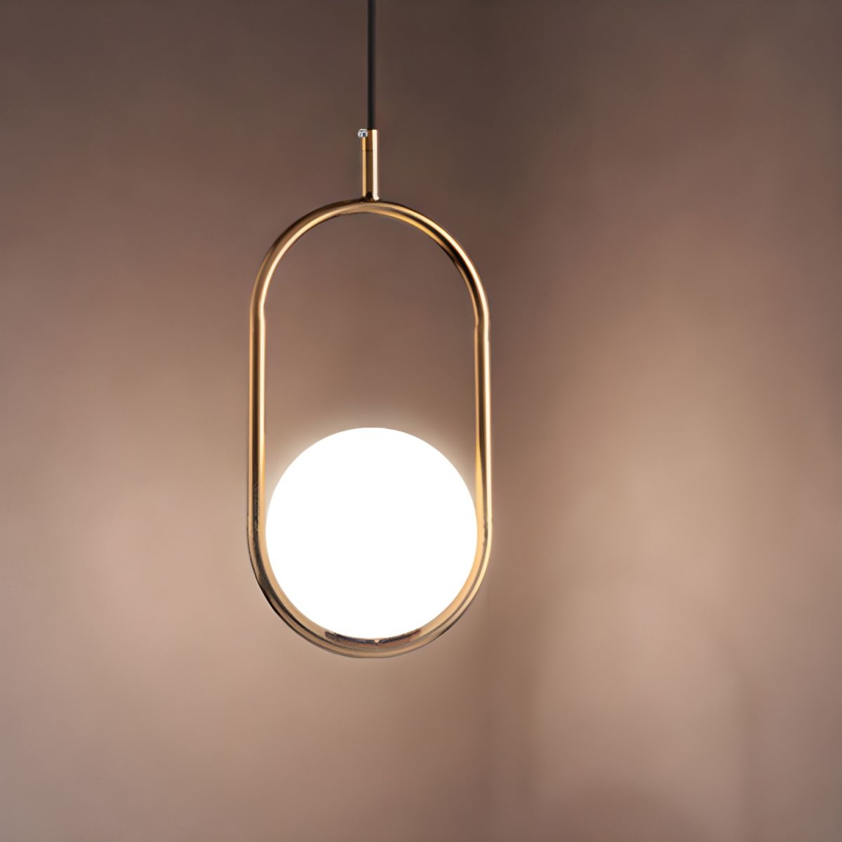 Modern White Globe Pendant Ceiling Glow