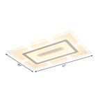 Modern Rectilinear Acrylic Flush Mount
