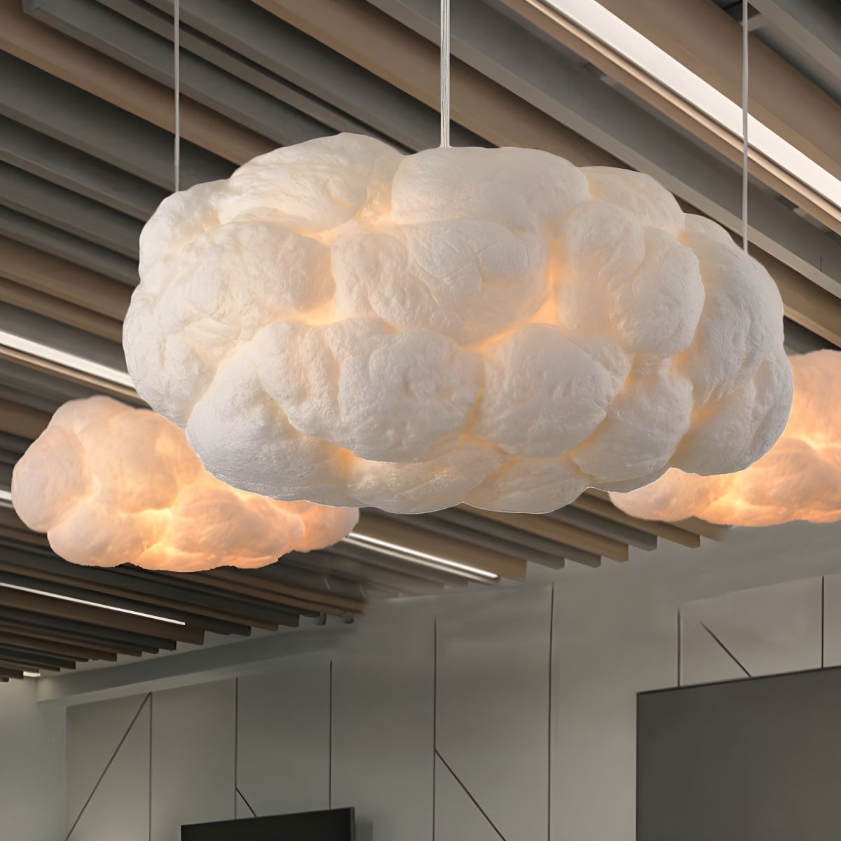 Luminous Cotton Cloud Pendant Light