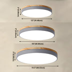 Nordic Wooden Round Flush Mount Ceiling Light