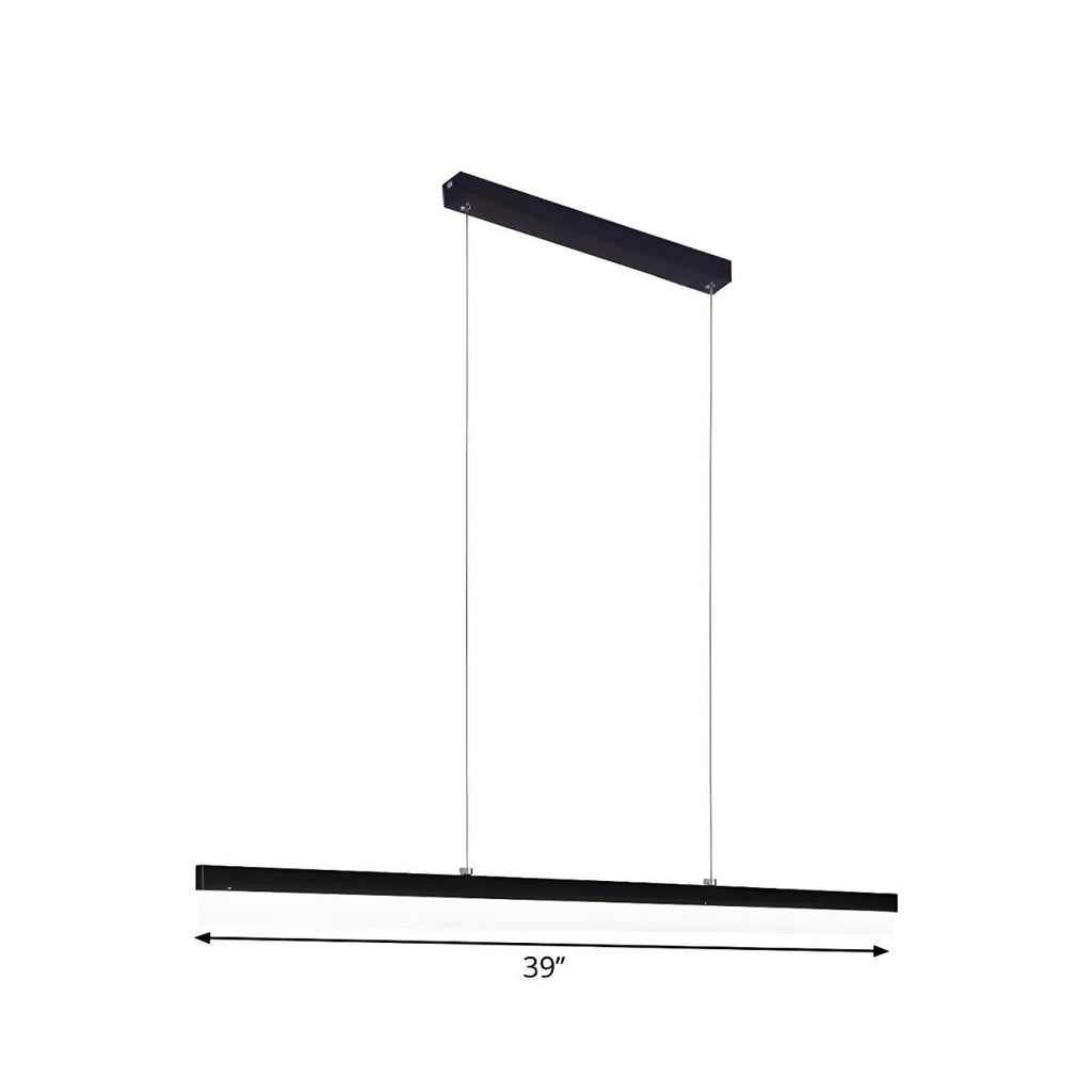 Refined Acrylic Bar Pendant in Matte Black