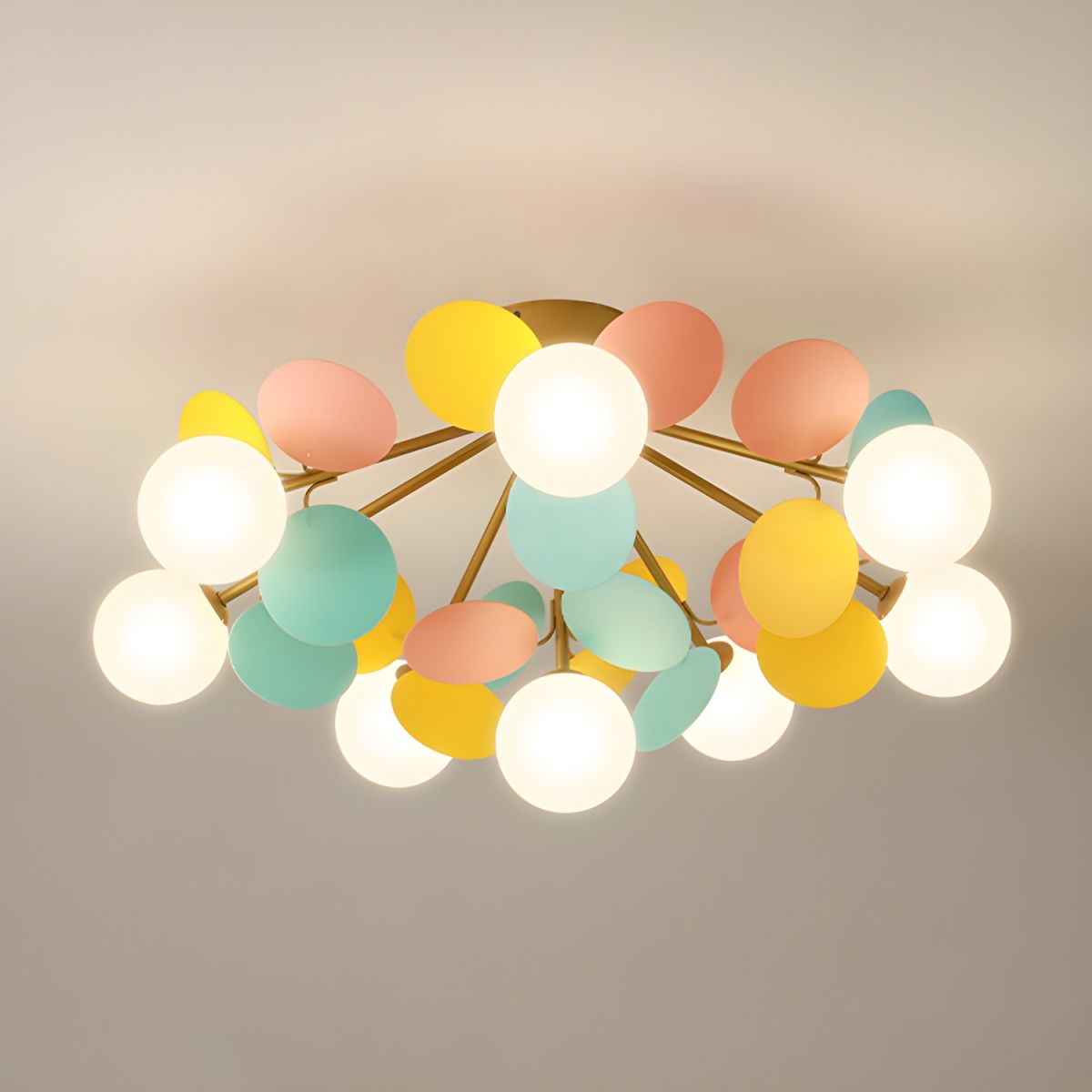 Modern Sputnik Semi Flush Mount Ceiling Light