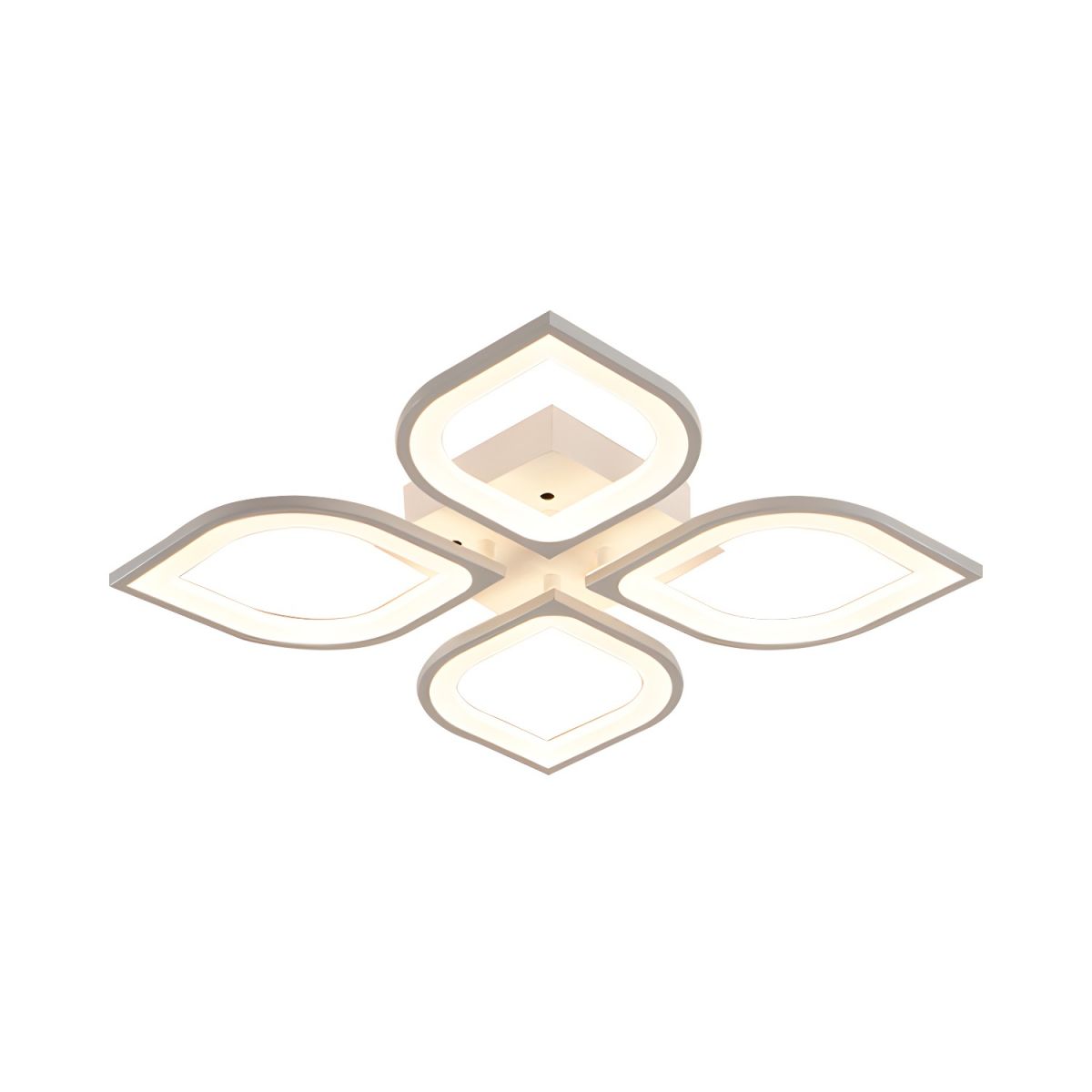 Ethereal Leaf Halo Flush Ceiling Light