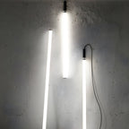 Sleek Black White Acrylic Tube Pendant