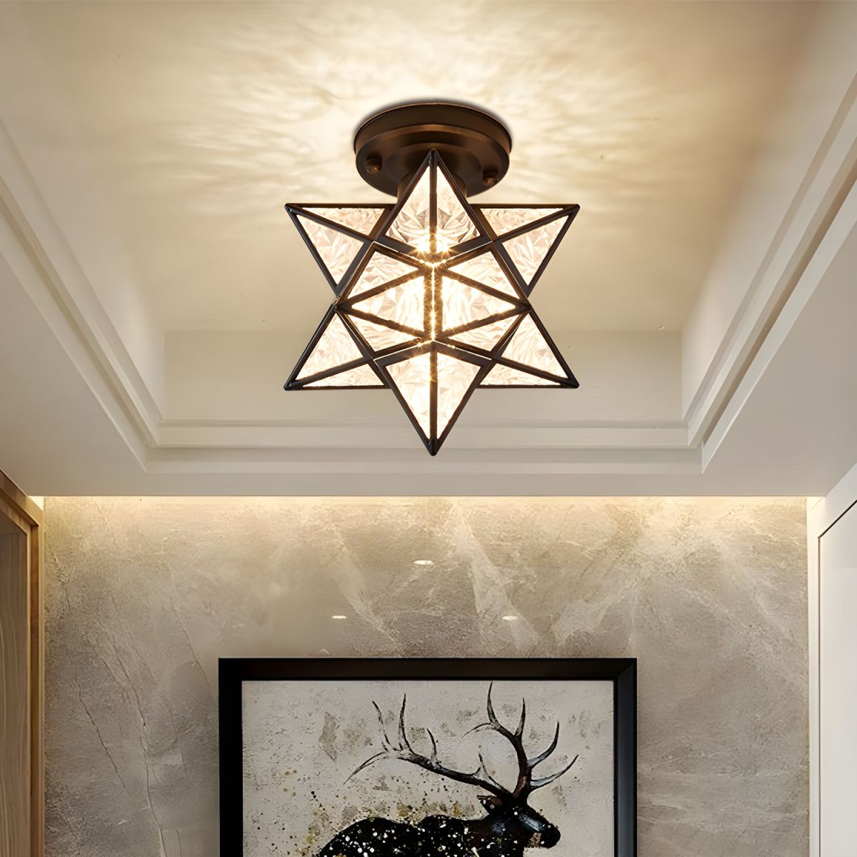 Colonial Star Semi-Flush Mount