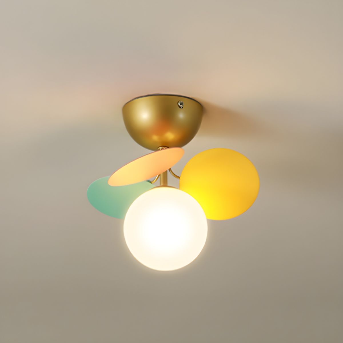 Modern Sputnik Semi Flush Mount Ceiling Light