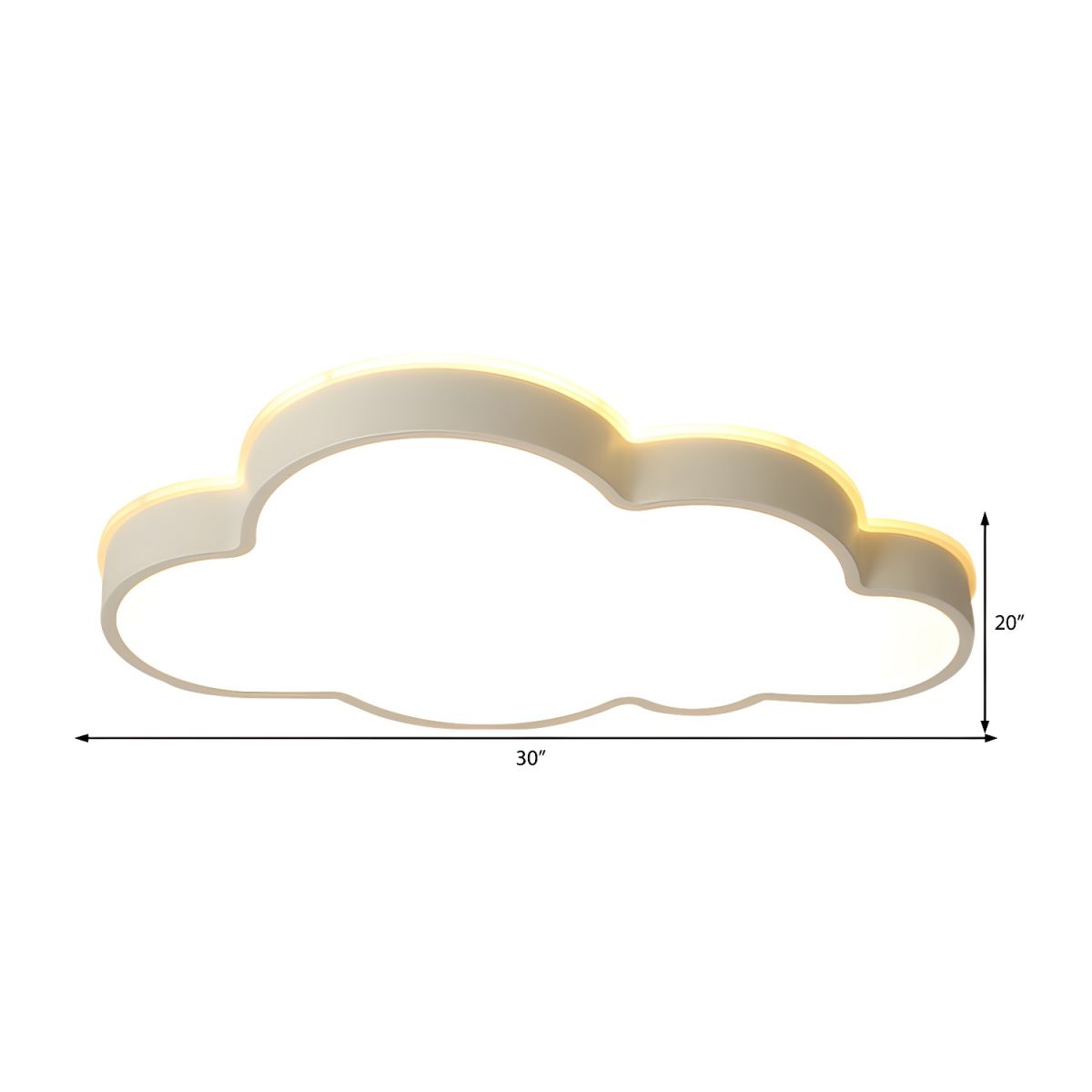Cloud Slim Panel Flush Mount Light
