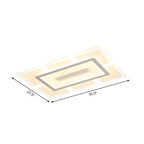 Modern Rectilinear Acrylic Flush Mount