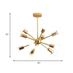 Sculpted Gold Metal Chandelier